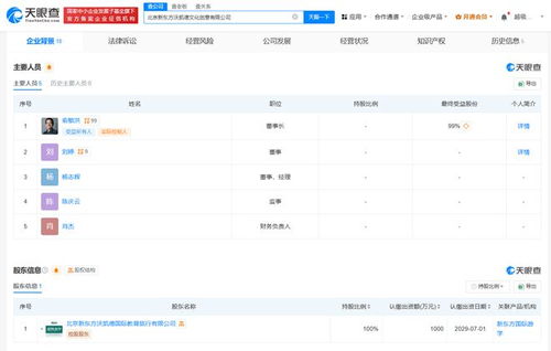 新东方文旅成立文创公司 俞敏洪出任董事长主导软件开发布局